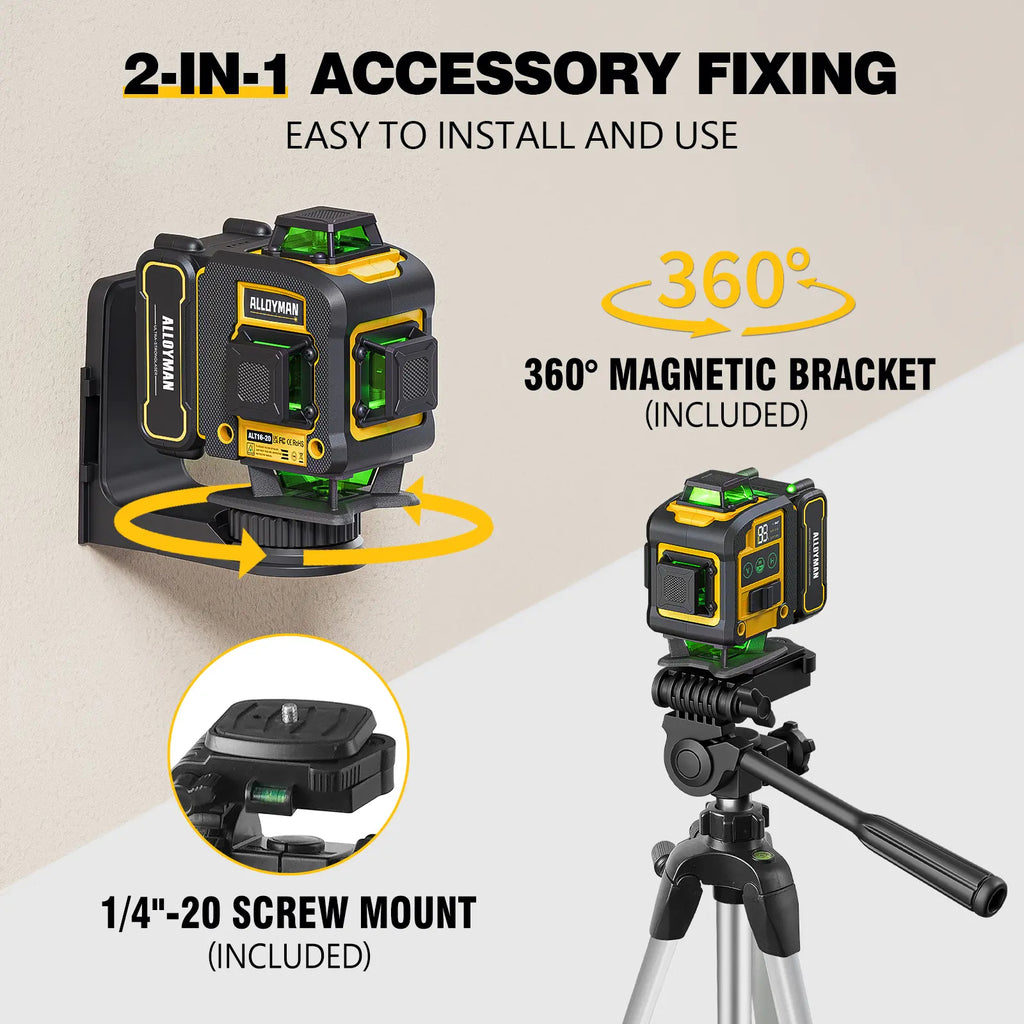 Laser Level with Tripod, 4x360° Self Leveling Laser Level